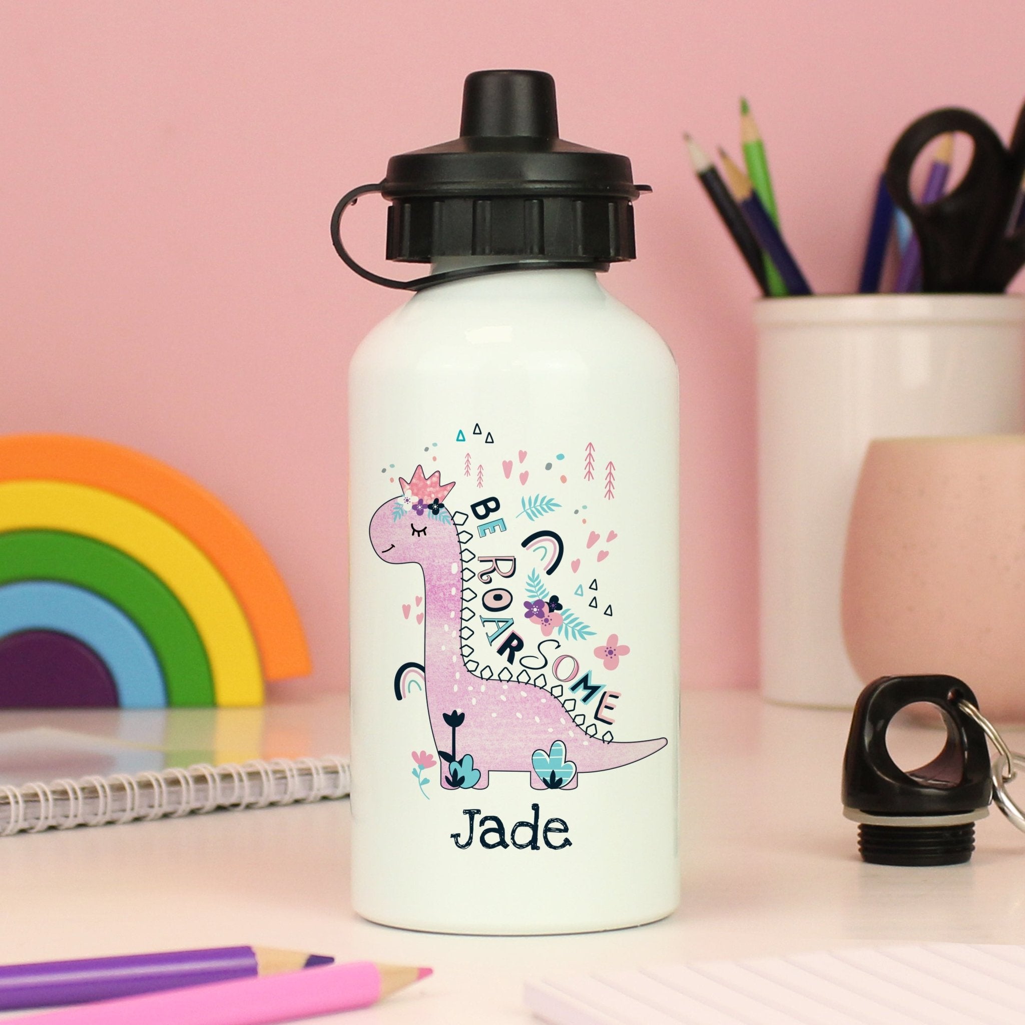 Personalised Dinosaur Drinks Bottle | Inspired Creative Gifts | UK Supplier