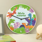Personalised Dinosaur Wooden Childrens Clock | Inspired Creative Gifts | UK Supplier