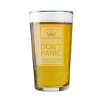 Personalised Don't Panic Pint Glass | Inspired Creative Gifts | UK Supplier