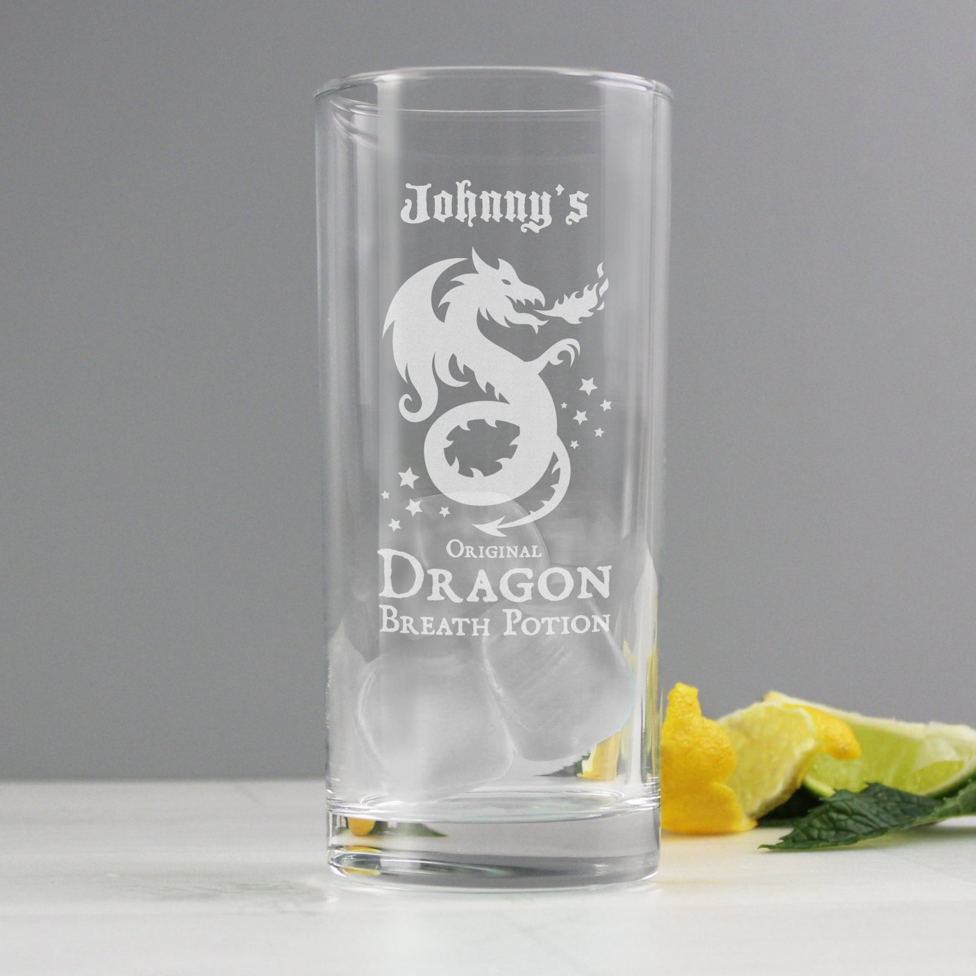 Personalised Dragon Breath Potion Hi Ball Glass | Inspired Creative Gifts | UK Supplier
