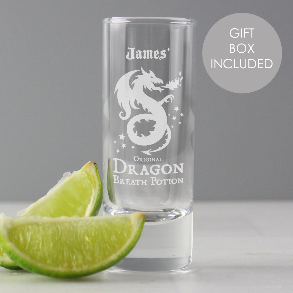 Personalised Dragon Breath Potion Shot Glass | Inspired Creative Gifts | UK Supplier