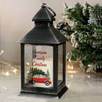 Personalised 'Driving Home For Christmas' Rustic Black Lantern | Inspired Creative Gifts | UK Supplier