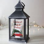 Personalised 'Driving Home For Christmas' Rustic Black Lantern | Inspired Creative Gifts | UK Supplier