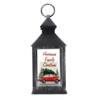 Personalised 'Driving Home For Christmas' Rustic Black Lantern | Inspired Creative Gifts | UK Supplier