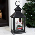 Personalised 'Driving Home For Christmas' Rustic Black Lantern | Inspired Creative Gifts | UK Supplier