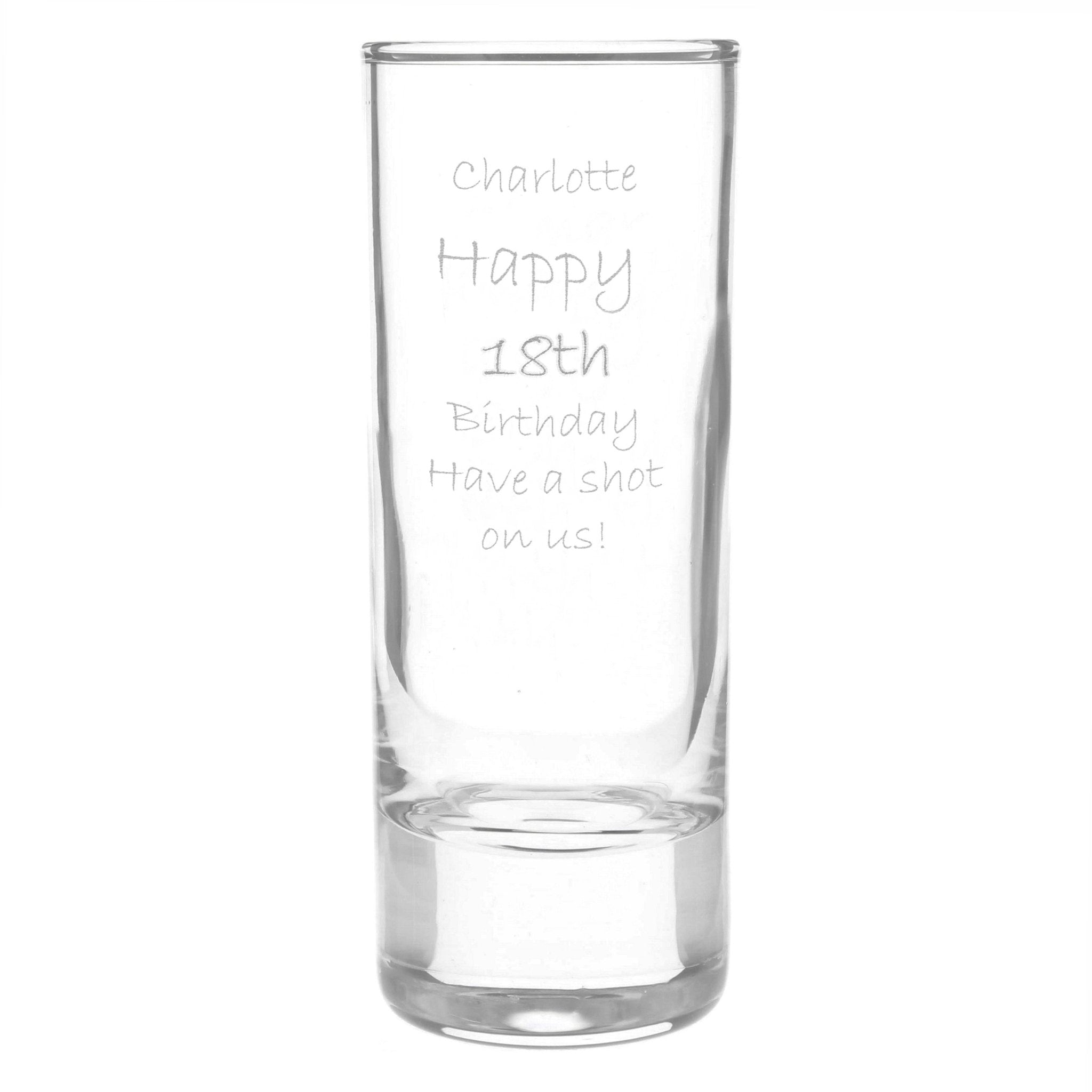 Personalised Engraved Shot Glass | Inspired Creative Gifts | UK Supplier