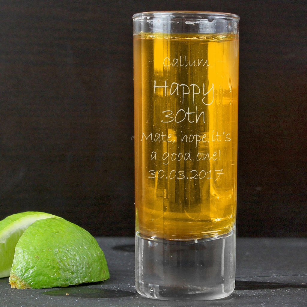 Personalised Engraved Shot Glass | Inspired Creative Gifts | UK Supplier