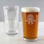 Personalised Established Rosette Pint Glass | Inspired Creative Gifts | UK Supplier