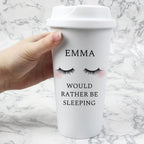 Personalised Eyelashes Insulated Reusable Eco Travel Cup | Inspired Creative Gifts | UK Supplier