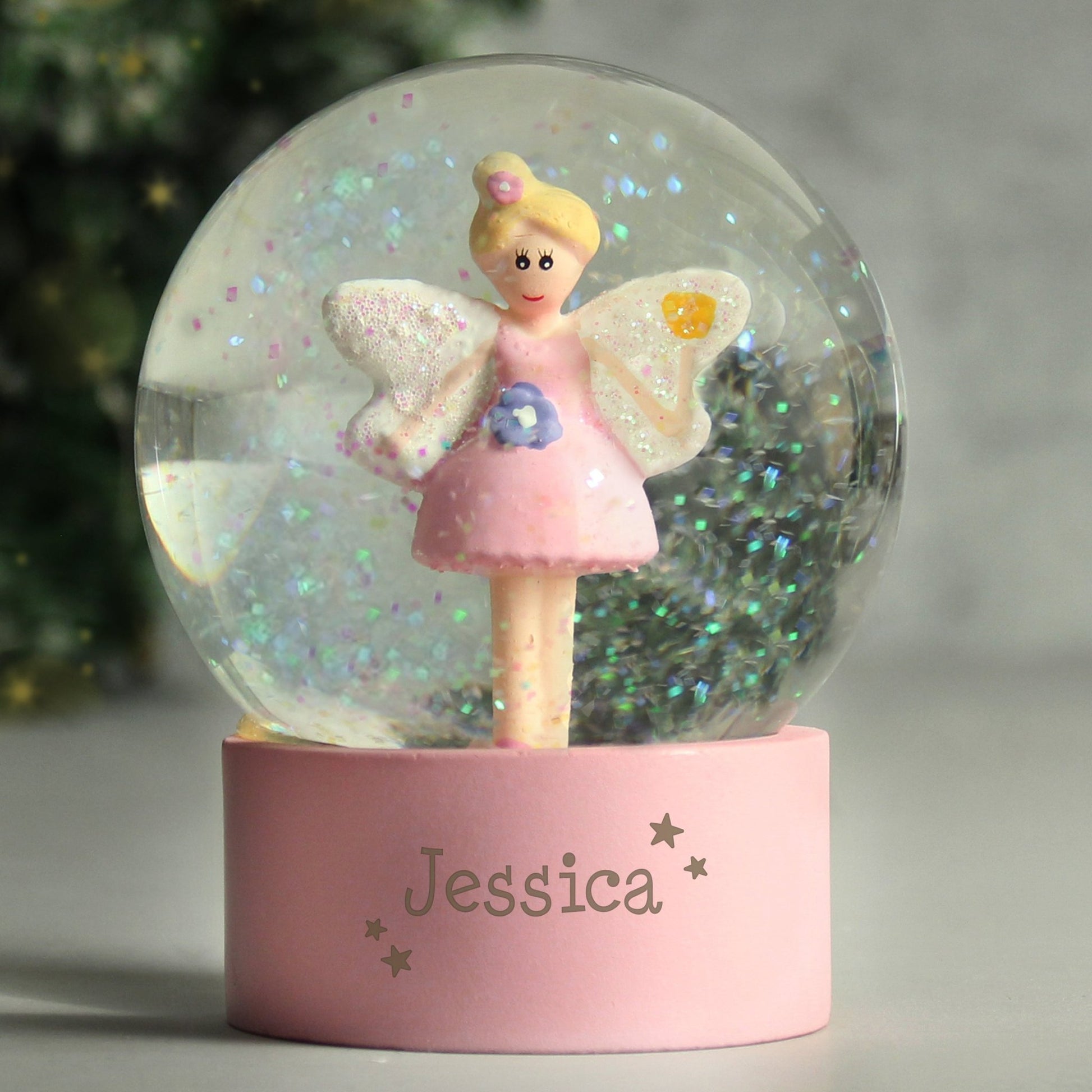 Personalised Fairy Any Name Glitter Snow Globe | Inspired Creative Gifts