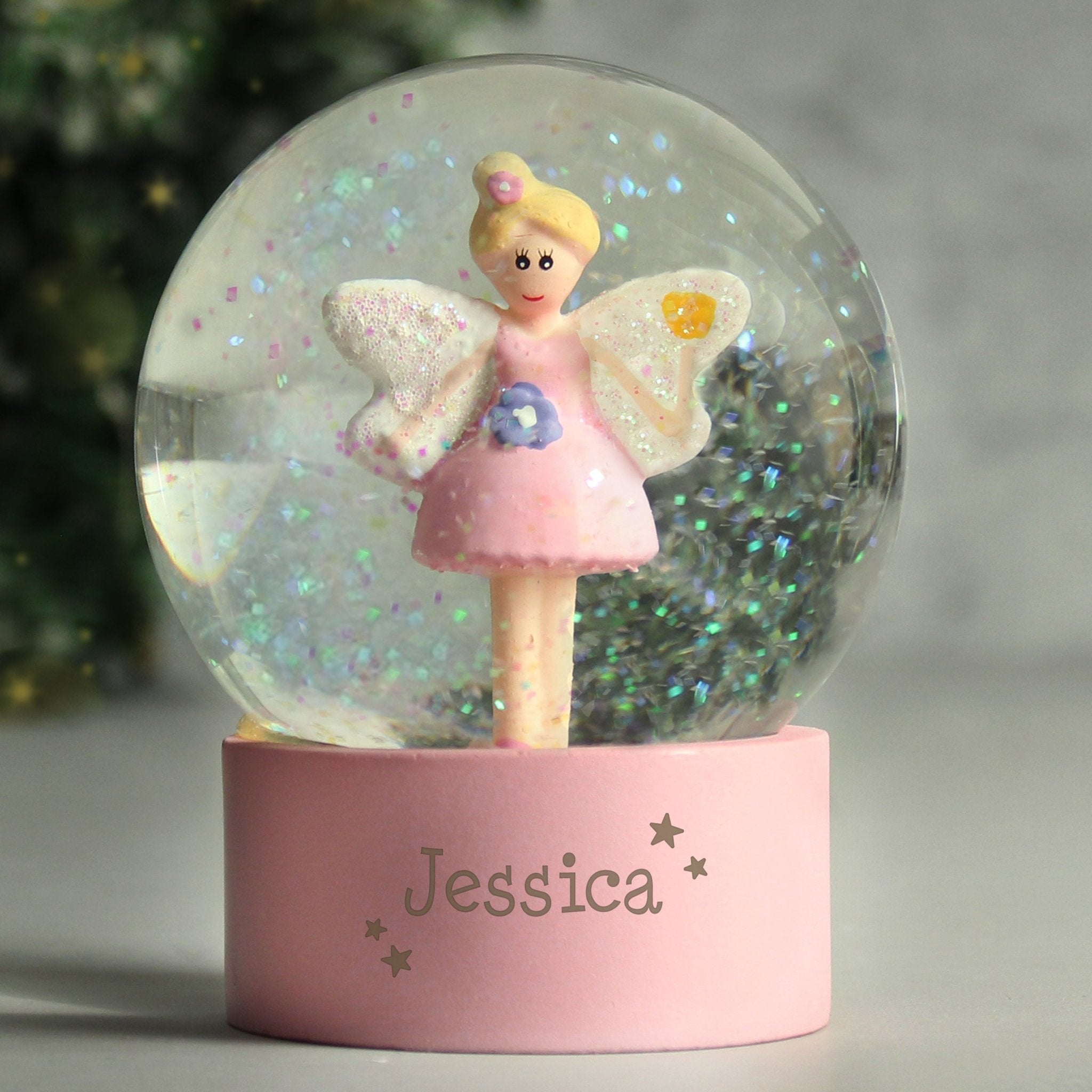 Personalised Fairy Any Name Glitter Snow Globe | Inspired Creative Gifts | UK Supplier