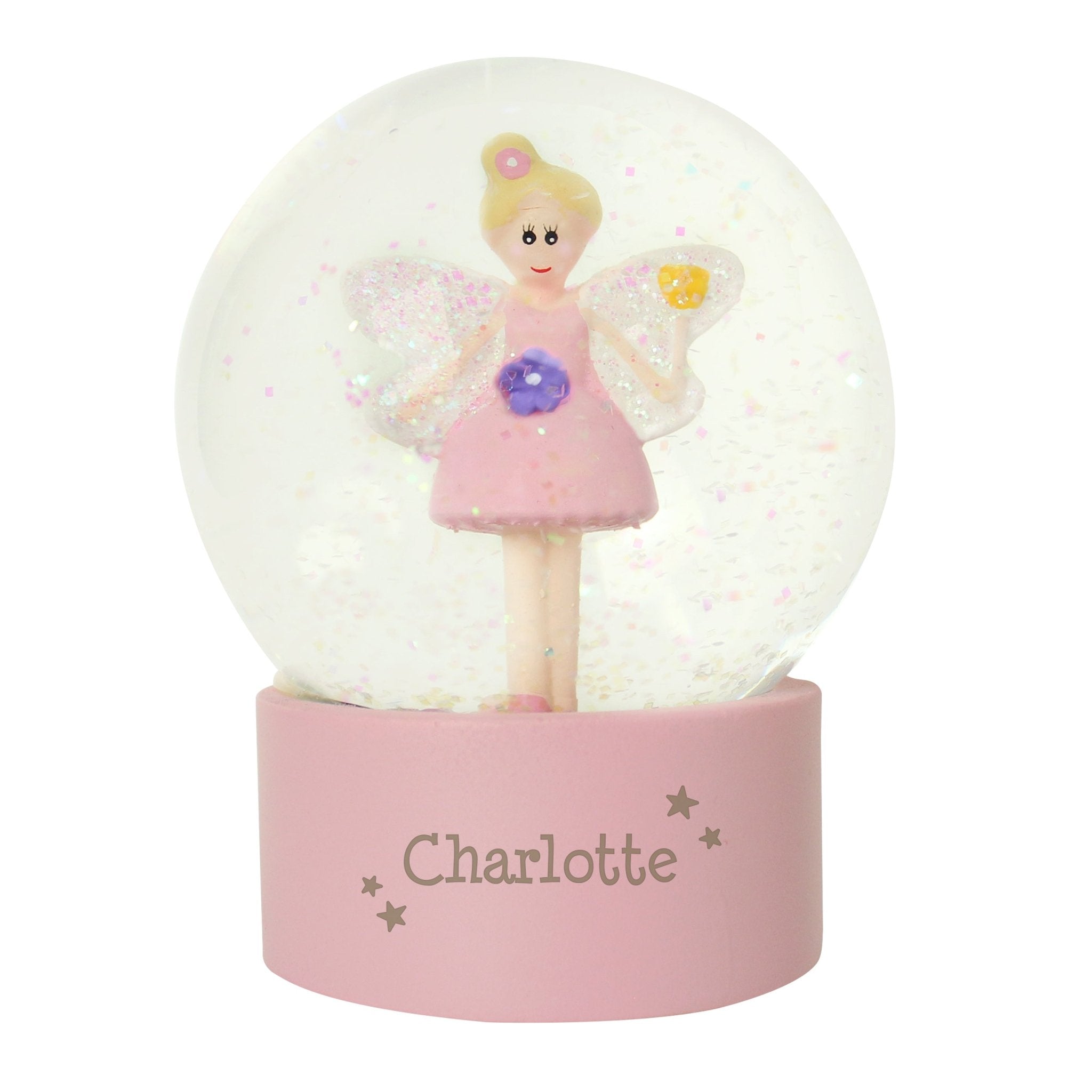 Personalised Fairy Any Name Glitter Snow Globe | Inspired Creative Gifts | UK Supplier
