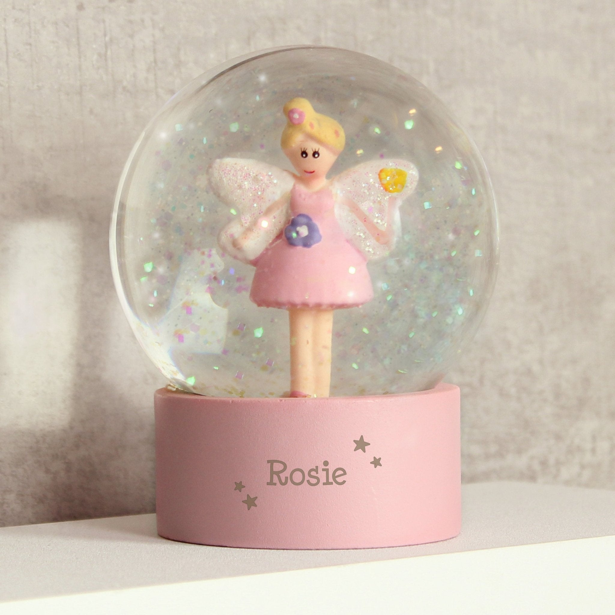 Personalised Fairy Any Name Glitter Snow Globe | Inspired Creative Gifts | UK Supplier