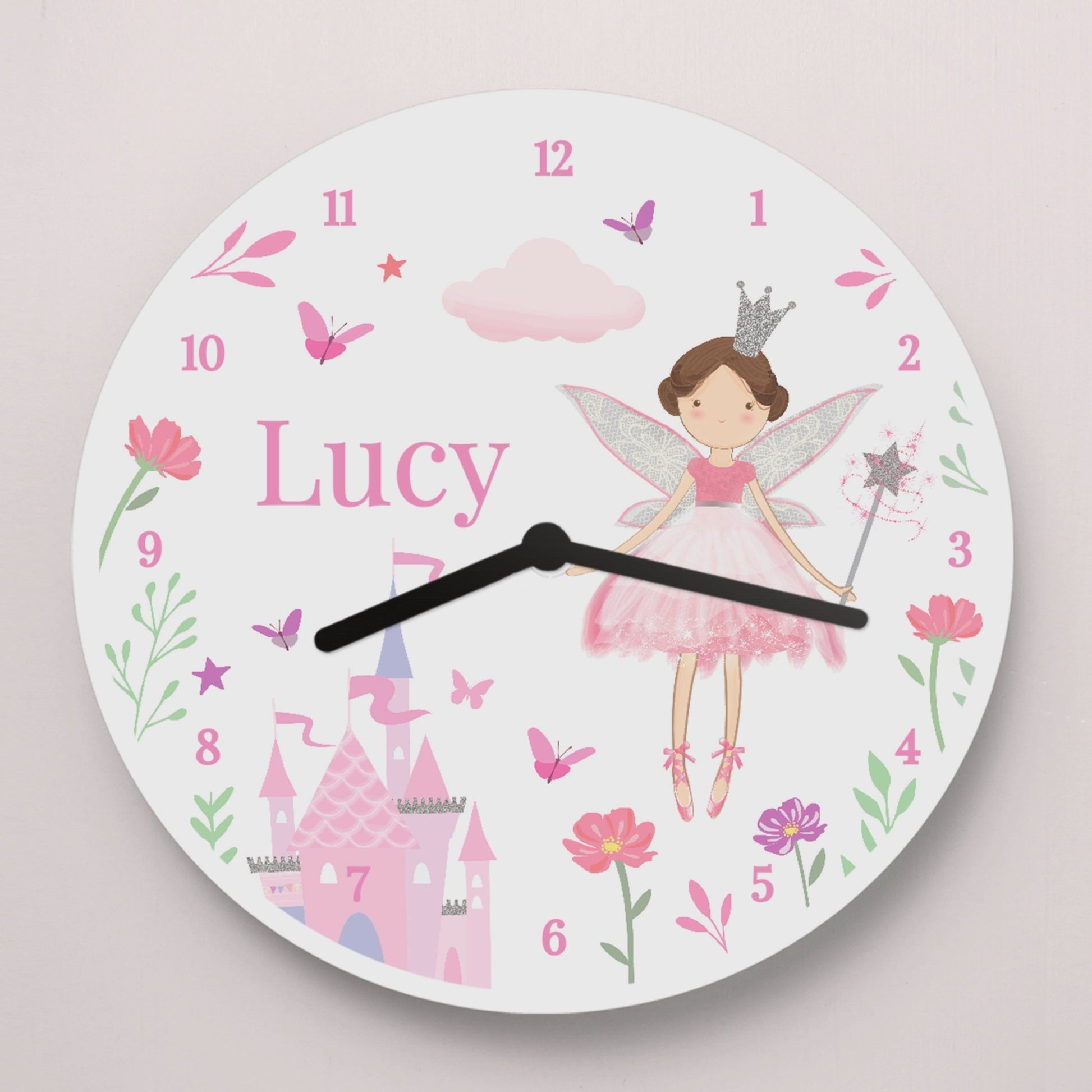 Personalised Fairy Princess Clock | Inspired Creative Gifts | UK Supplier