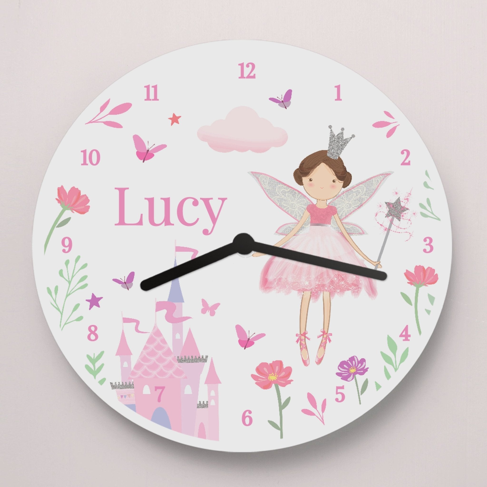 Personalised Fairy Princess Clock | Inspired Creative Gifts | UK Supplier
