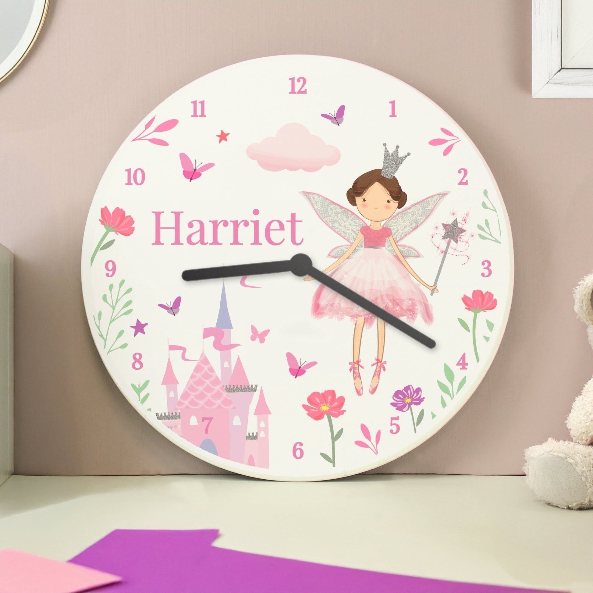 Personalised Fairy Princess Clock | Inspired Creative Gifts | UK Supplier