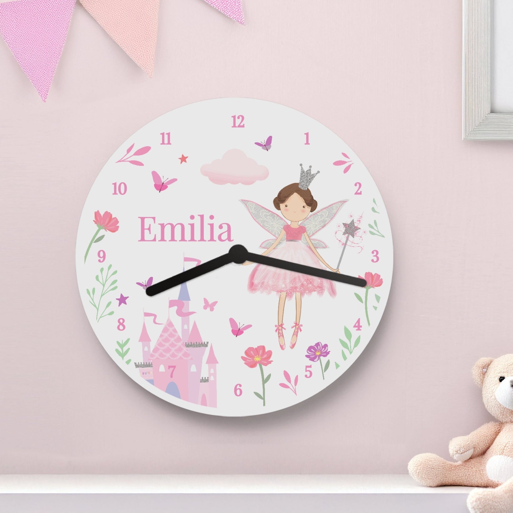 Personalised Fairy Princess Clock | Inspired Creative Gifts | UK Supplier