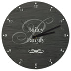 Personalised Family Glass Clock | Great for Housewarmings, Weddings, and Christmas Gift | Inspired Creative Gifts | UK Supplier