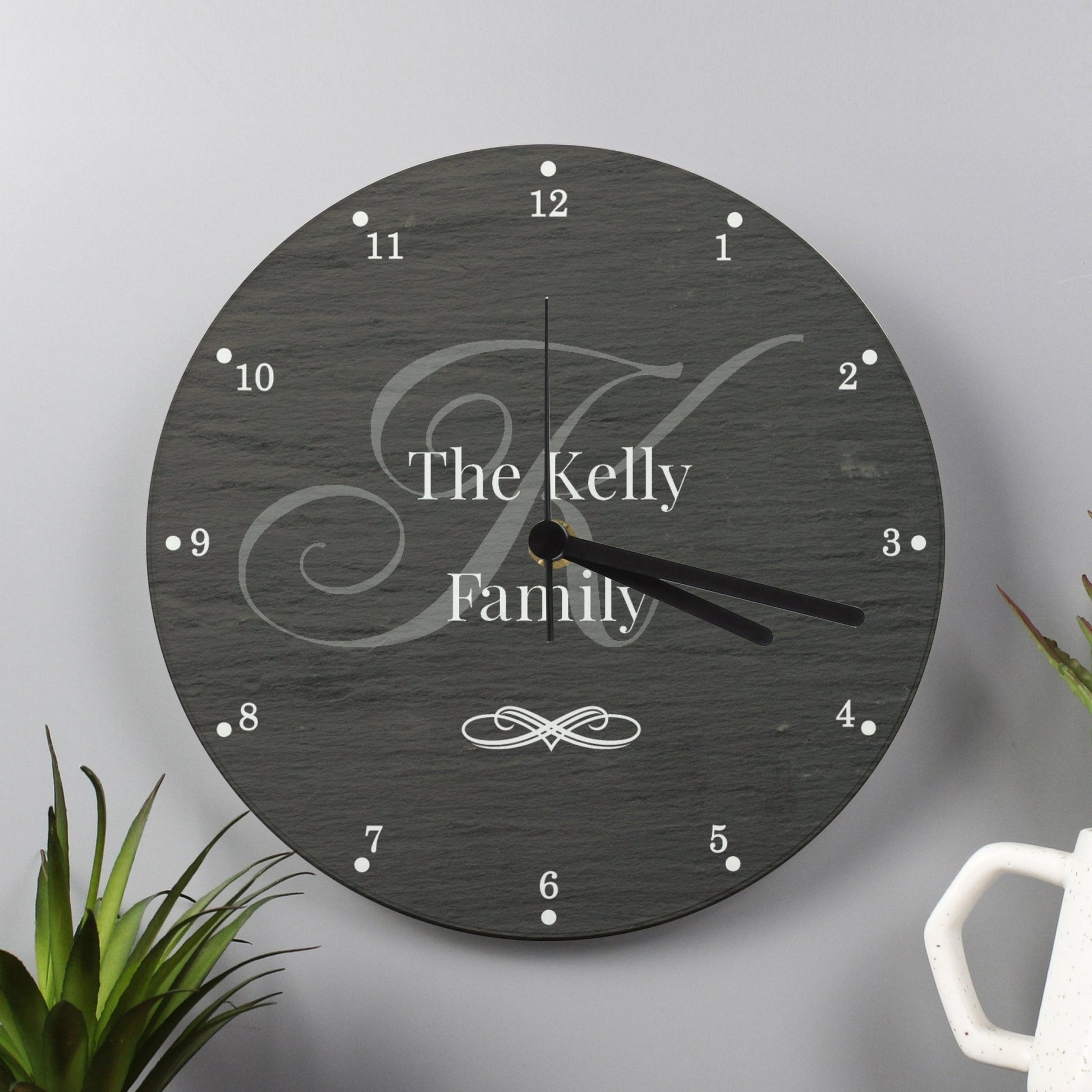 Personalised Family Glass Clock | Great for Housewarmings, Weddings, and Christmas Gift | Inspired Creative Gifts | UK Supplier