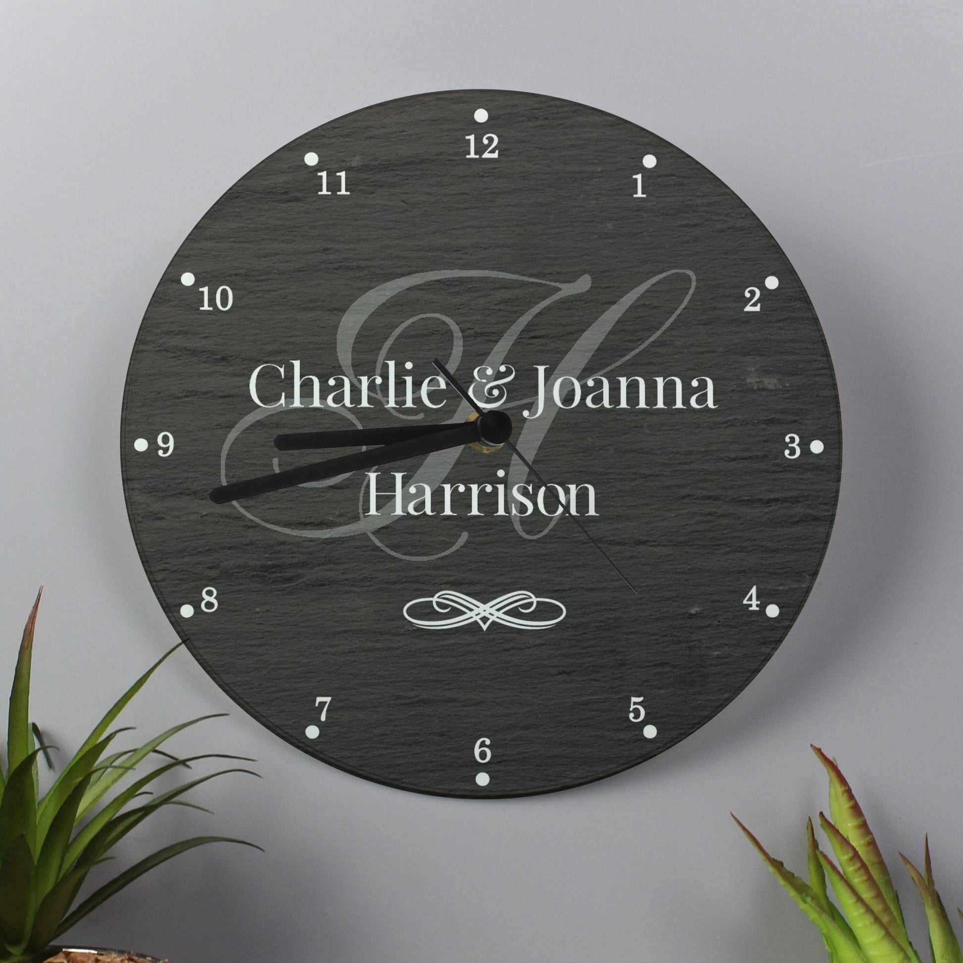 Personalised Family Glass Clock | Great for Housewarmings, Weddings, and Christmas Gift | Inspired Creative Gifts | UK Supplier