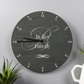 Personalised Family Glass Clock | Great for Housewarmings, Weddings, and Christmas Gift | Inspired Creative Gifts | UK Supplier