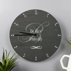 Personalised Family Glass Clock | Great for Housewarmings, Weddings, and Christmas Gift | Inspired Creative Gifts | UK Supplier