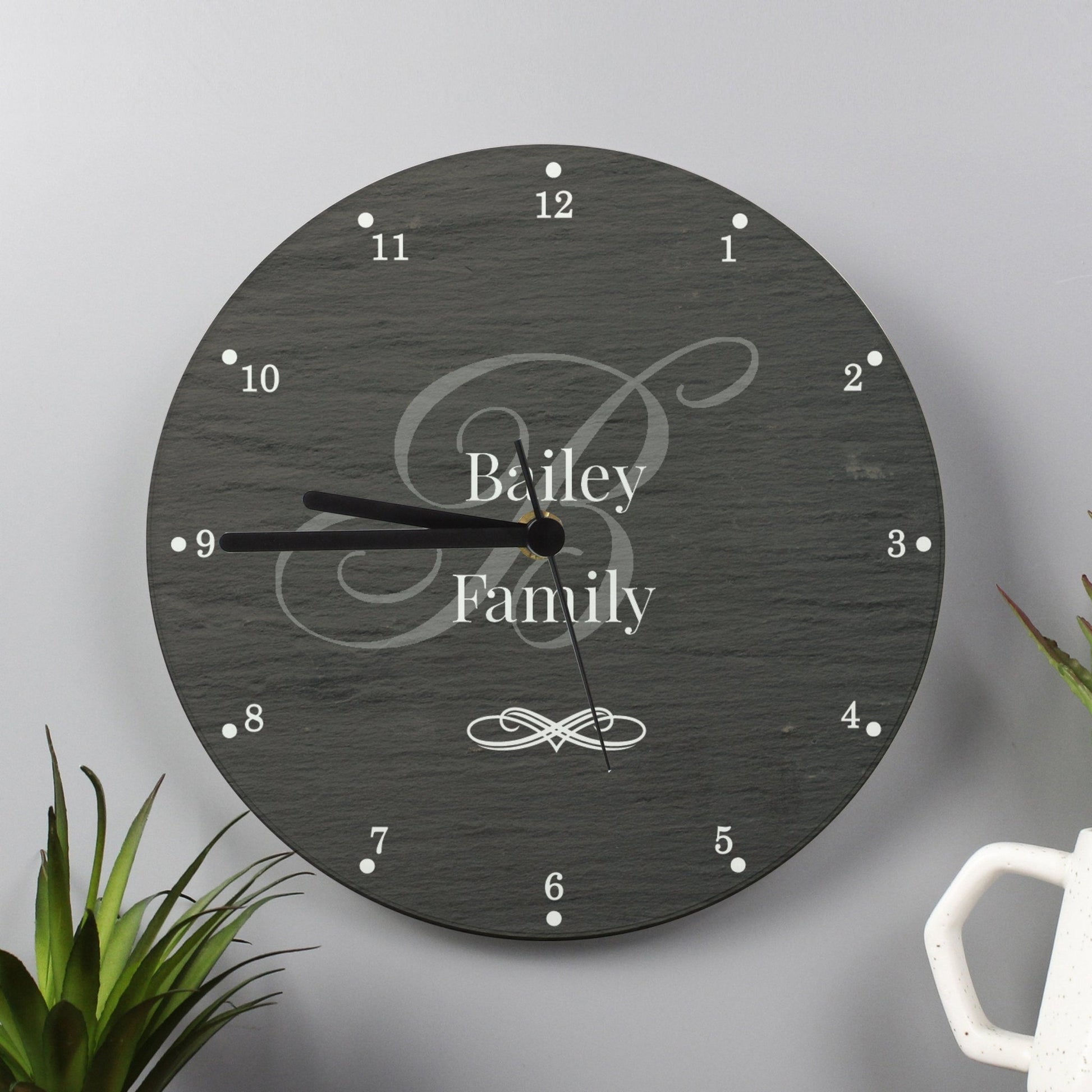 Personalised Family Glass Clock | Great for Housewarmings, Weddings, and Christmas Gift | Inspired Creative Gifts | UK Supplier