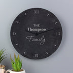 Personalised Family Slate Clock | Inspired Creative Gifts | UK Supplier