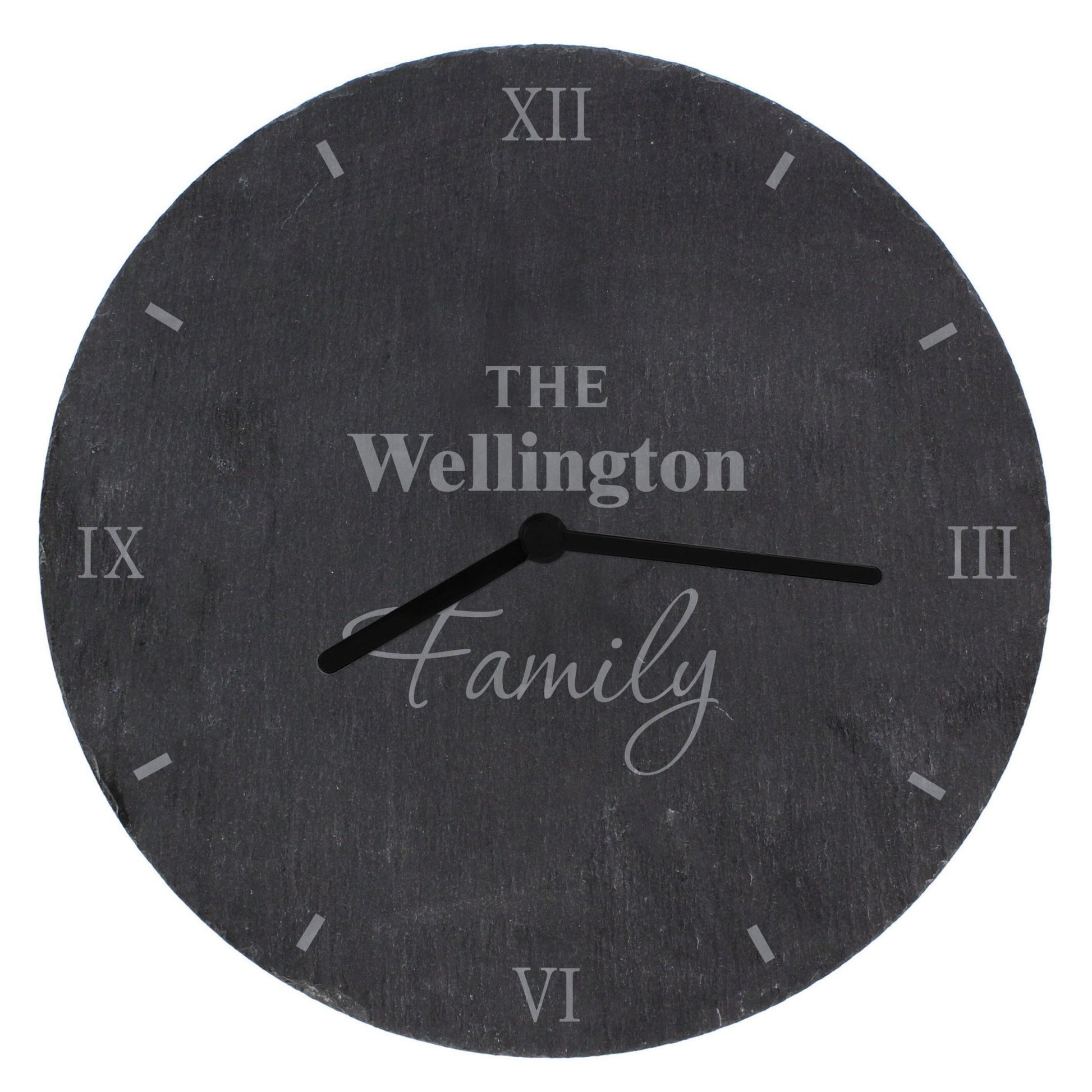Personalised Family Slate Clock | Inspired Creative Gifts | UK Supplier