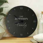 Personalised Family Slate Clock | Inspired Creative Gifts | UK Supplier