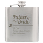 Personalised Father of the Bride Hip Flask | Inspired Creative Gifts | UK Supplier