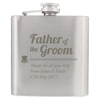 Personalised Father of the Groom Hip Flask | Inspired Creative Gifts | UK Supplier