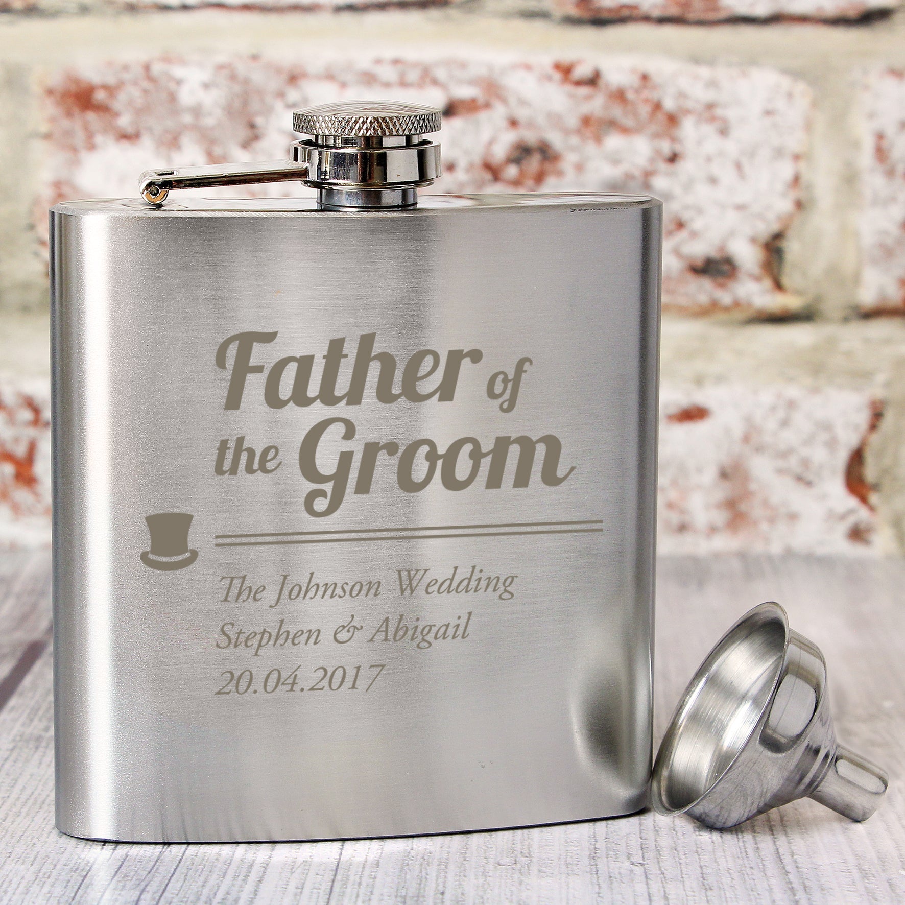 Personalised Father of the Groom Hip Flask | Inspired Creative Gifts | UK Supplier