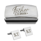 Personalised Father of the Groom Wedding Cufflinks and Box Set | Inspired Creative Gifts | UK Supplier
