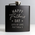 Personalised Father's Day Black Hip Flask | Inspired Creative Gifts | UK Supplier