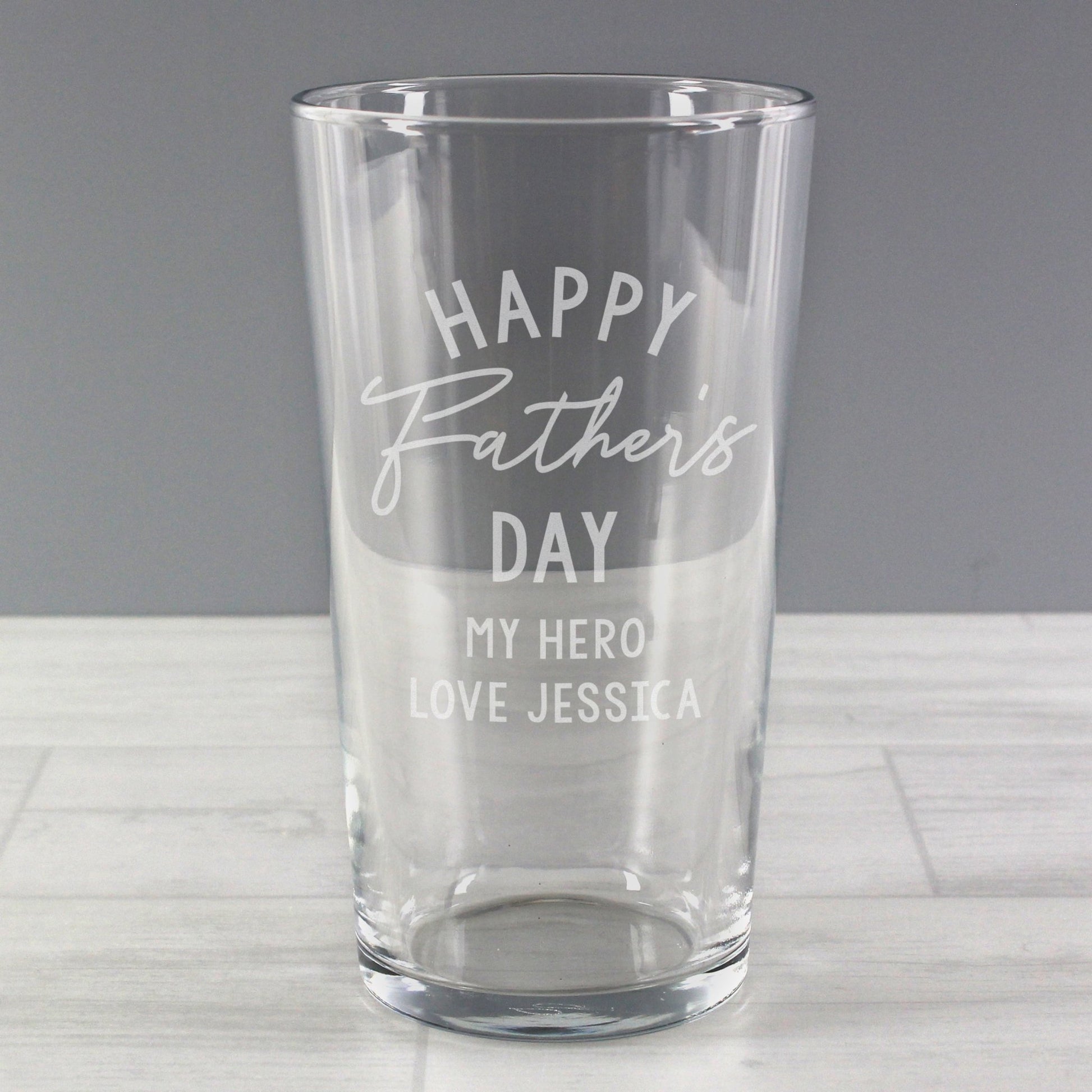 Personalised Father's Day Pint Glass | Inspired Creative Gifts | UK Supplier