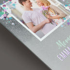 Personalised Festival Style 4x4 Glitter Glass Photo Frame | Inspired Creative Gifts | UK Supplier