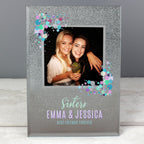 Personalised Festival Style 4x4 Glitter Glass Photo Frame | Inspired Creative Gifts | UK Supplier