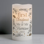Personalised First Christmas LED Candle | Inspired Creative Gifts | UK Supplier