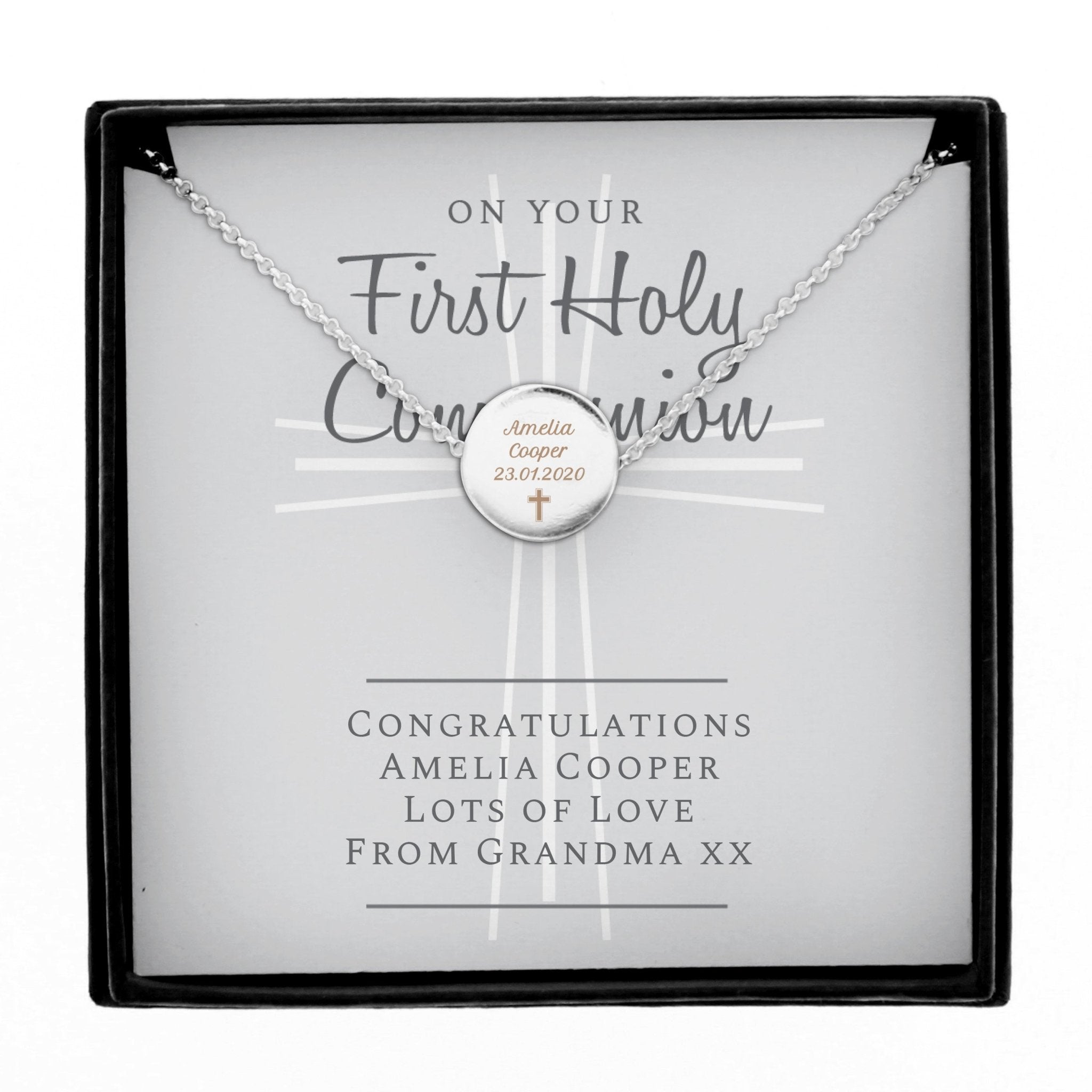 Personalised First Holy Communion Necklace & Box | Inspired Creative Gifts | UK Supplier