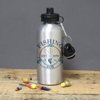 Personalised Fishing Club Silver Drinks Bottle | Inspired Creative Gifts | UK Supplier