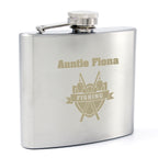 Personalised Fishing Crest Hip Flask | Inspired Creative Gifts | UK Supplier