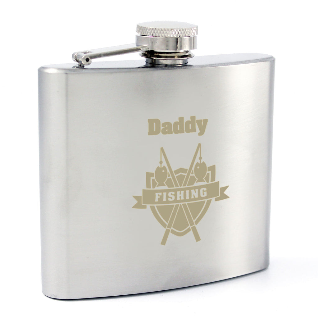 Personalised Fishing Crest Hip Flask | Inspired Creative Gifts | UK Supplier