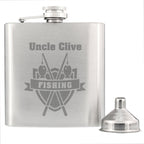 Personalised Fishing Crest Hip Flask | Inspired Creative Gifts | UK Supplier