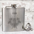 Personalised Fishing Crest Hip Flask | Inspired Creative Gifts | UK Supplier