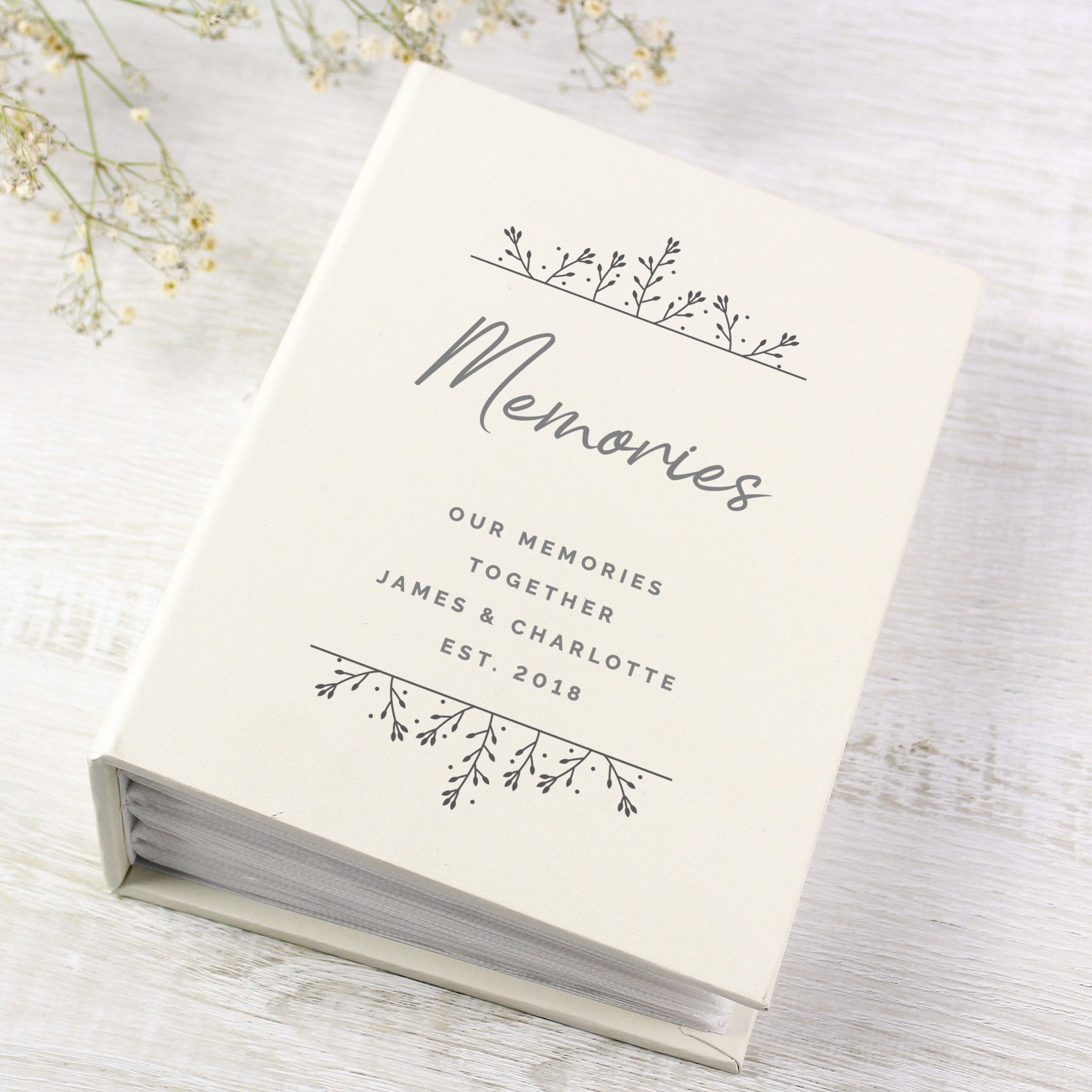 Personalised Floral 6x4 Photo Album with Sleeves | Inspired Creative Gifts | UK Supplier