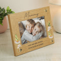 Personalised Floral Bee 6x4 Oak Finish Photo Frame | Inspired Creative Gifts | UK Supplier
