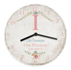 Personalised Floral Bouquet Shabby Chic Large Wooden Clock | Inspired Creative Gifts | UK Supplier