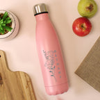 Personalised Floral Pink Metal Insulated Drinks Bottle | Inspired Creative Gifts | UK Supplier