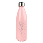 Personalised Floral Pink Metal Insulated Drinks Bottle | Inspired Creative Gifts | UK Supplier